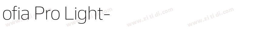 ofia Pro Light字体转换
